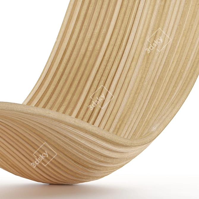 Lolo Chair: Innovative Wood Design 3D model image 4