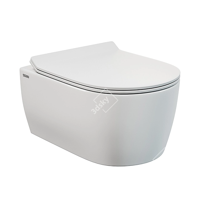 SSWW NC2038 RimFree Wall-Hung Toilet 3D model image 1