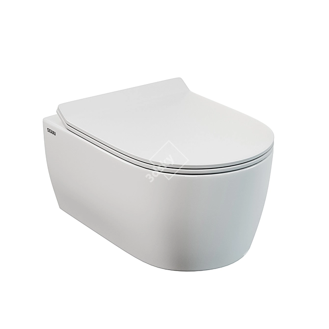 SSWW CT2063 RimFree Wall Hung Toilet 3D model image 1