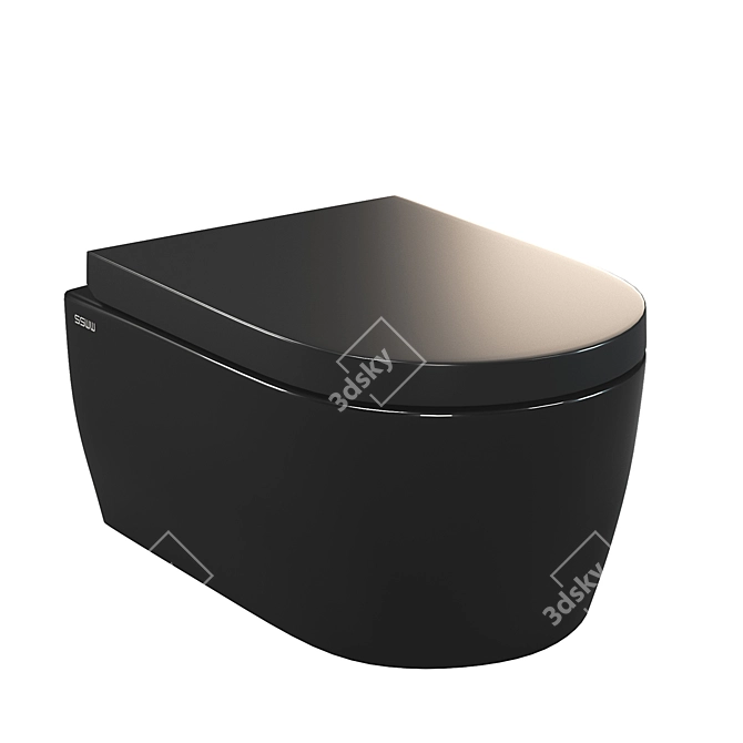 Black Diamond RimFree Wall-Hung Toilet 3D model image 1