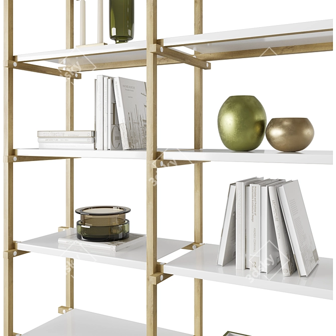 Hay Woody High Shelves: Contemporary Oak 3D model image 3