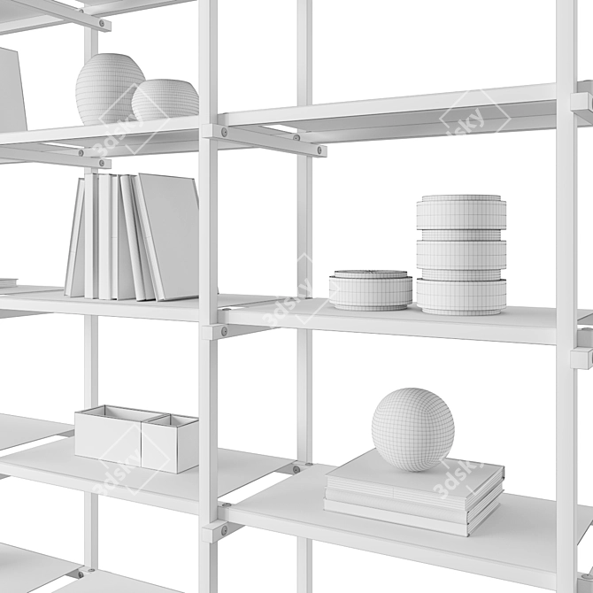 Hay Woody High Shelves: Contemporary Oak 3D model image 5