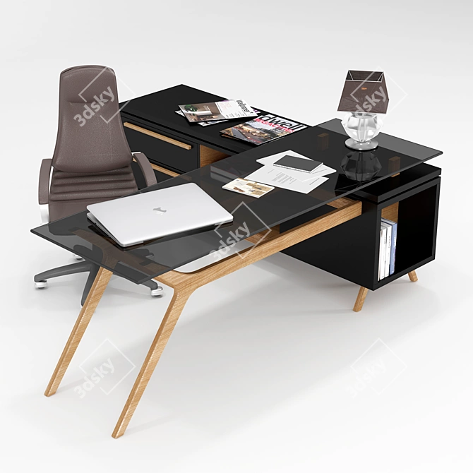 Modern Office Table 3D model image 1