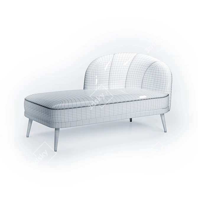 Velvet Daybed, LEONE 3D model image 2