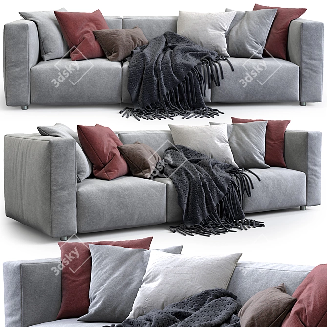 Modern Comfort: Prostoria Sofa Match 3D model image 1