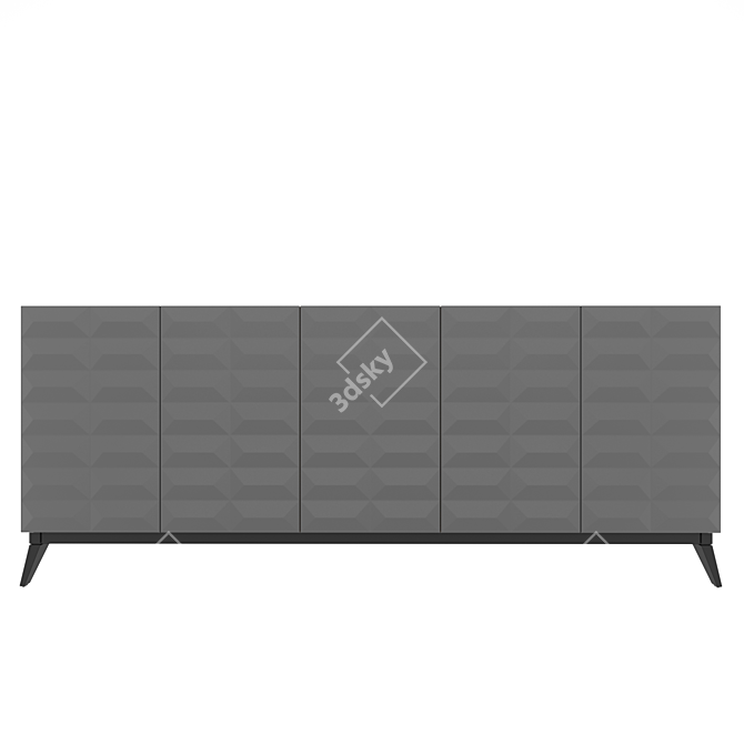 Pyramid Console Cabinet | Spacious 3D model image 1