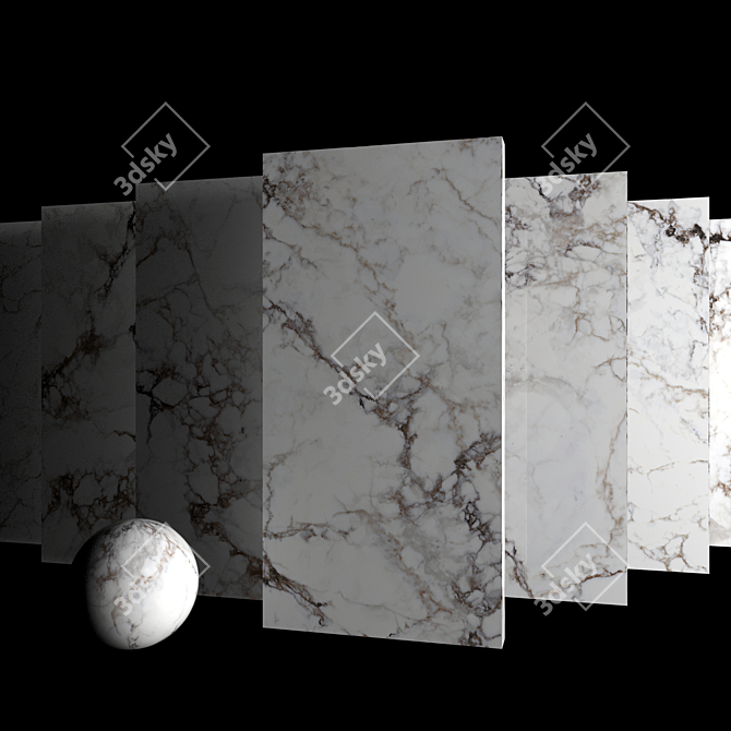 Breccia Marble Set: Museum-Quality Elegance 3D model image 3