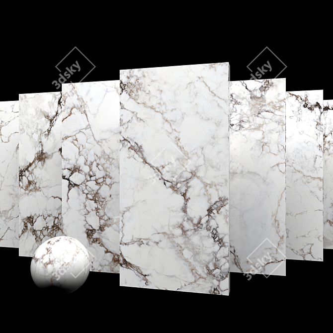 Breccia Marble Set: Museum-Quality Elegance 3D model image 4