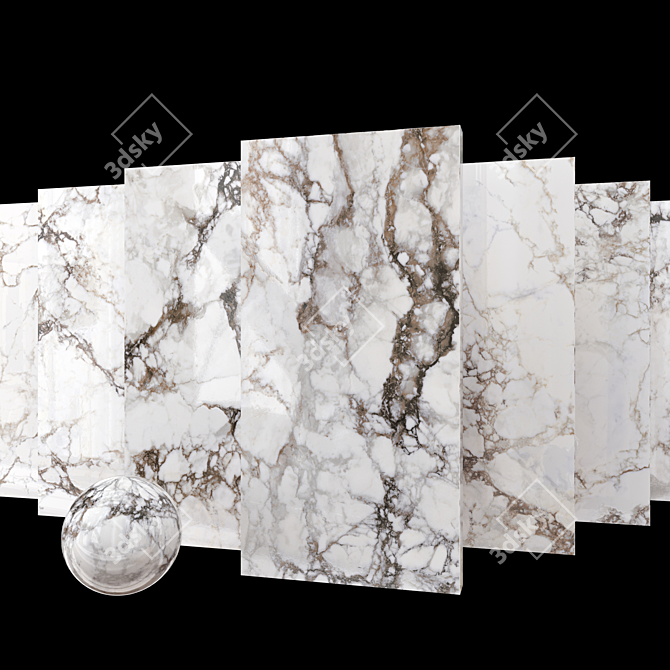 Museum Breccia Marble Set: Sleek, Immersive Design 3D model image 1