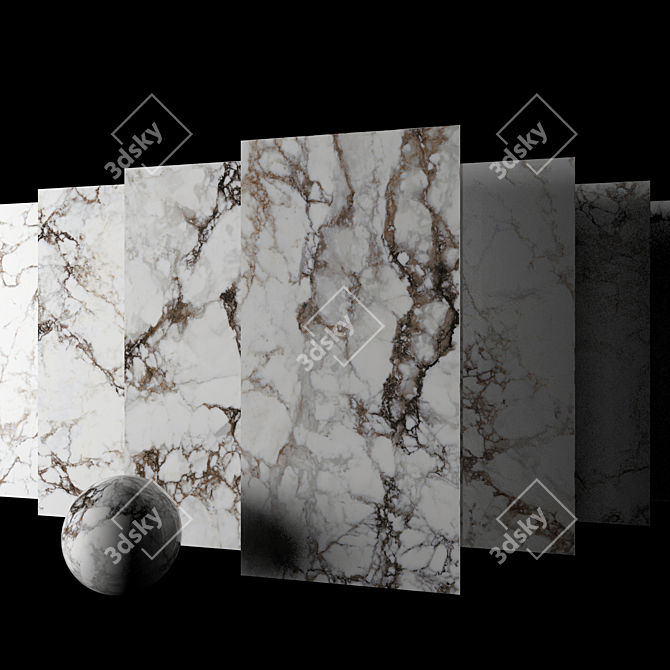 Museum Breccia Marble Set: Sleek, Immersive Design 3D model image 2