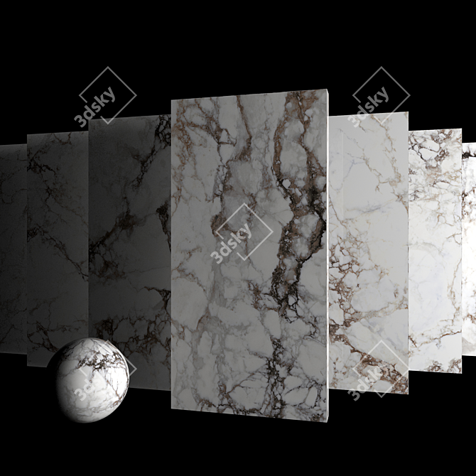 Museum Breccia Marble Set: Sleek, Immersive Design 3D model image 3