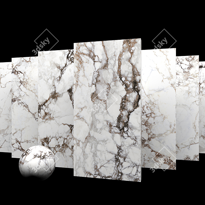 Museum Breccia Marble Set: Sleek, Immersive Design 3D model image 4