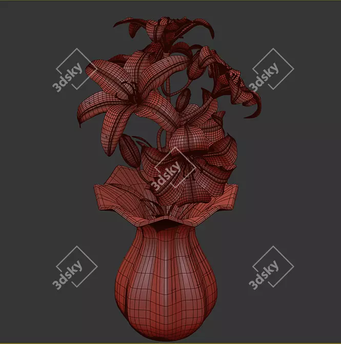 Pink Tiger Lily - Exquisite and Realistic 3D model image 1