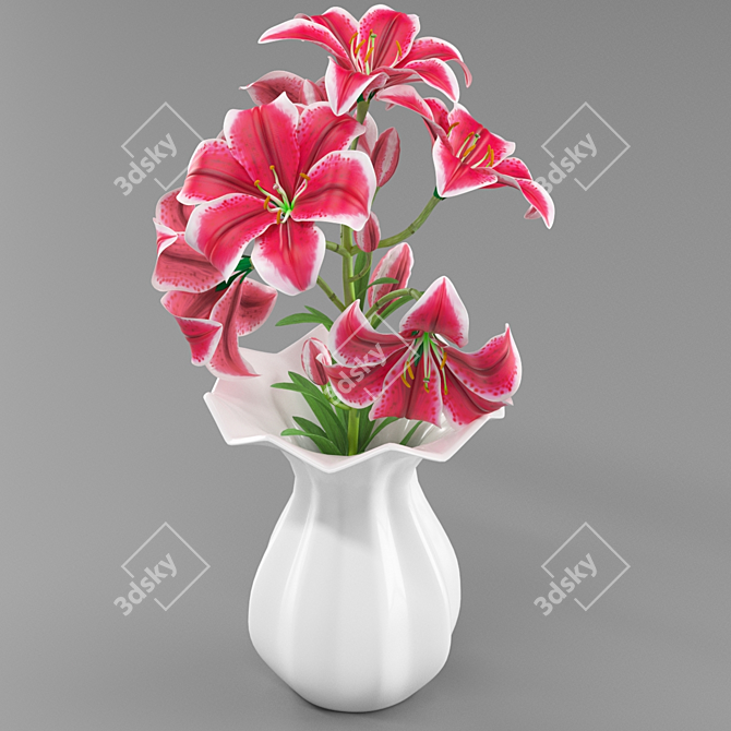 Pink Tiger Lily - Exquisite and Realistic 3D model image 3