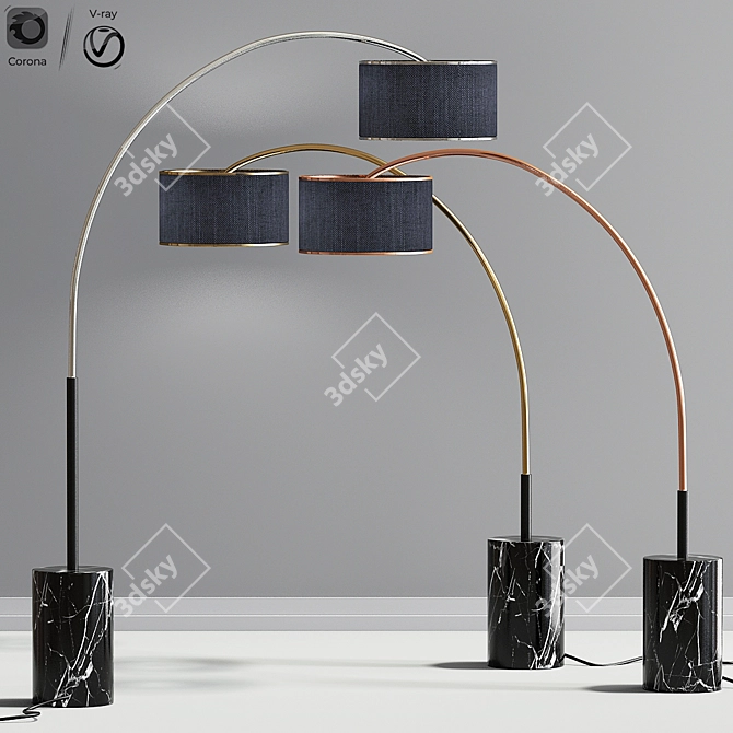 Modern Floor Lamp Set 3D model image 3