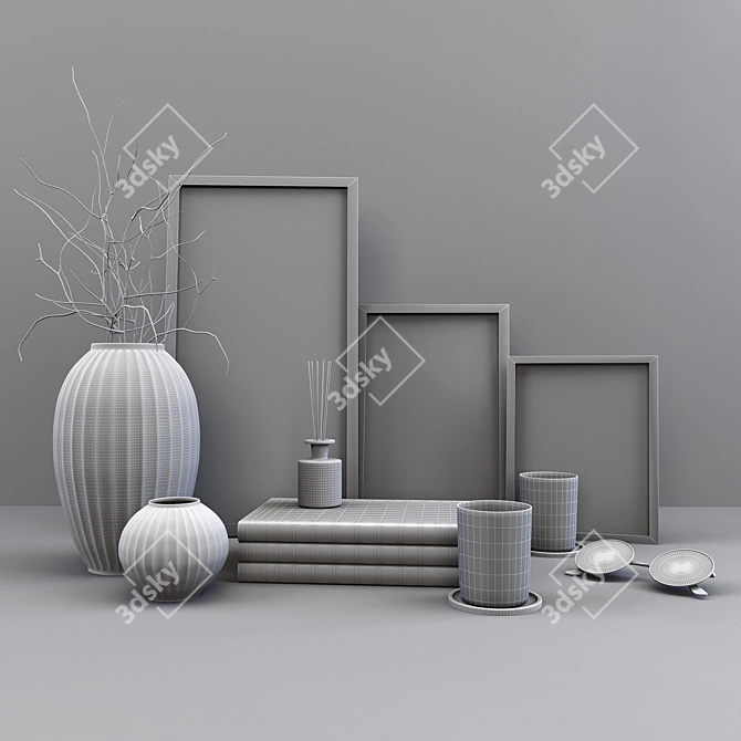 Elegant Decorative Set 3D model image 3