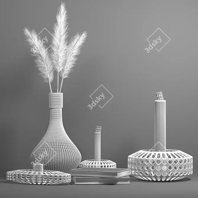 Elegant Decorative Set: 2015 Version 3D model image 4