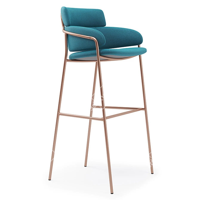 Sleek Teal Strike Chair: Versatile & Stylish 3D model image 4