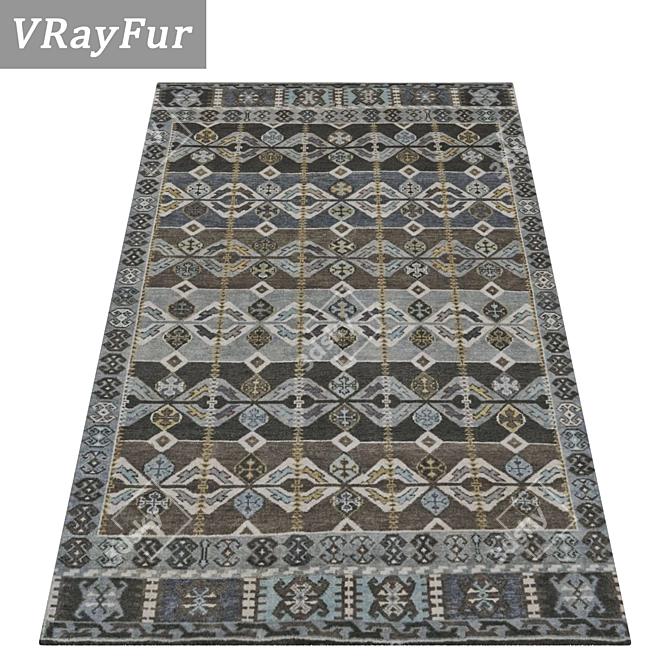 Title: High-Quality Carpet Set 3D model image 2
