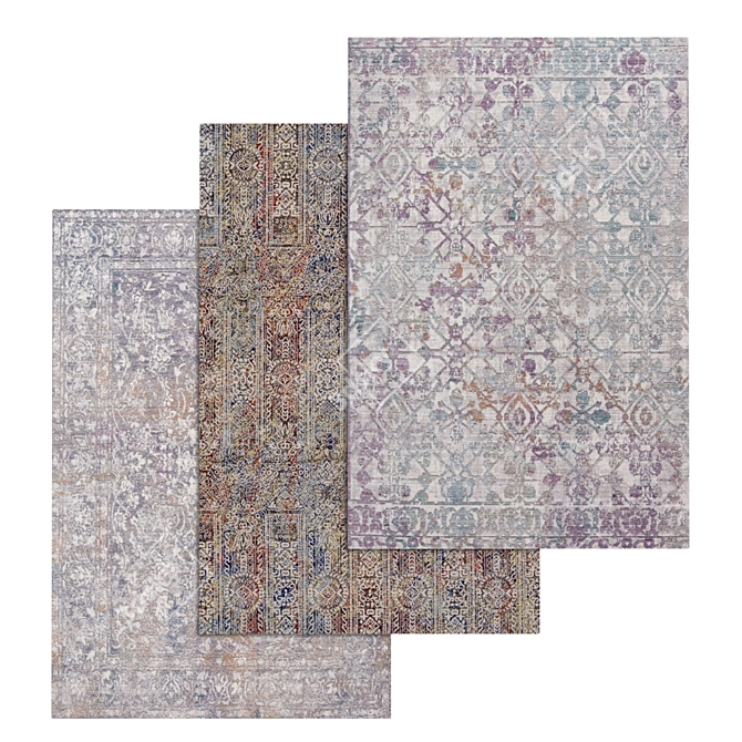 Luxury Carpets Set | High-Quality Textures 3D model image 1