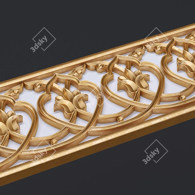 Khorezm National Frieze: Carved Ganch 3D model image 1