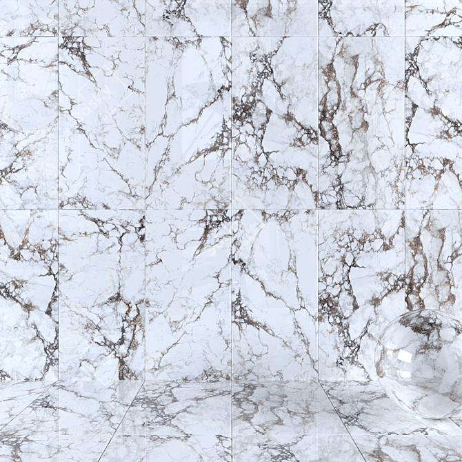 Breccia Marble Wall Tiles - Museum Collection 3D model image 1