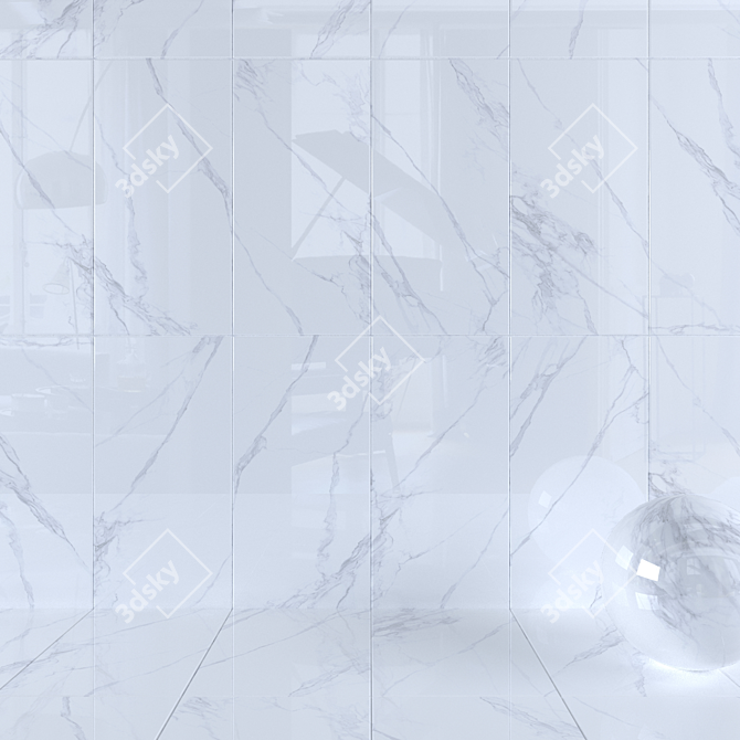Luxurious Calacatta Marble Wall Tiles 3D model image 1