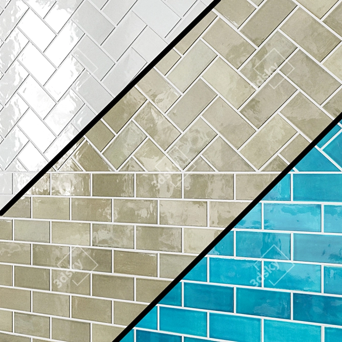 2"x4" Subway Tile - Various Colors 3D model image 4