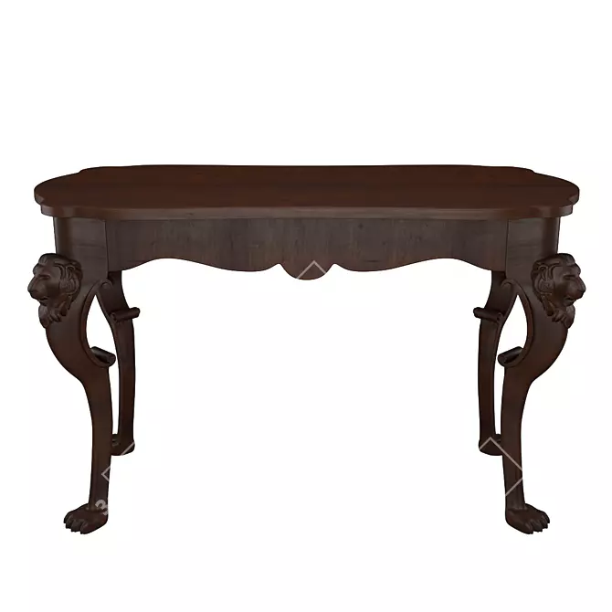 Translated description: Antique carved table with lion heads.

Antique Lion Carved Table 3D model image 2