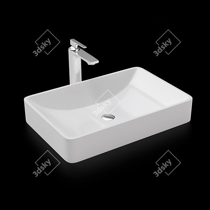 Jacob Delafon VOX - Double Sink & Mixer 3D model image 4