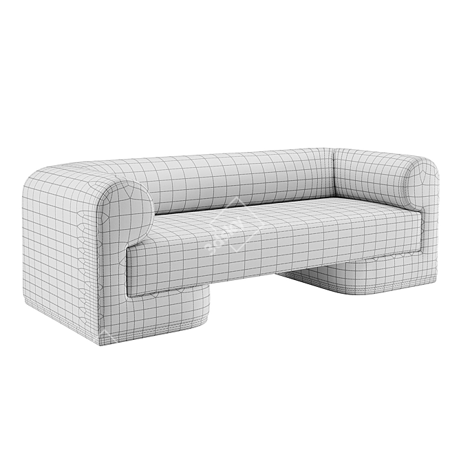 Dahlem Modern Sofa: High-Quality Visualization 3D model image 4