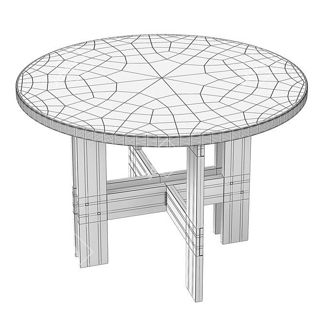 Frama Farmhouse Round Dining Table 3D model image 3