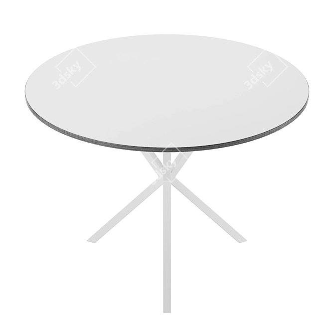 NEB Laminate Round Dining Table 3D model image 2