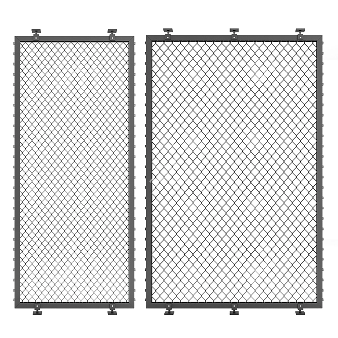 Decorative Metal Grid Partitions 3D model image 4