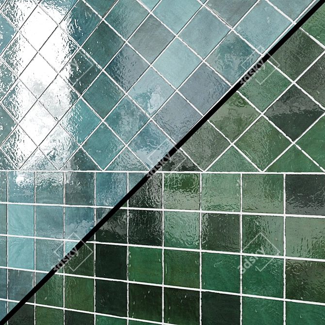 Portmore Glazed Ceramic Tiles - Versatile and Stylish 3D model image 1