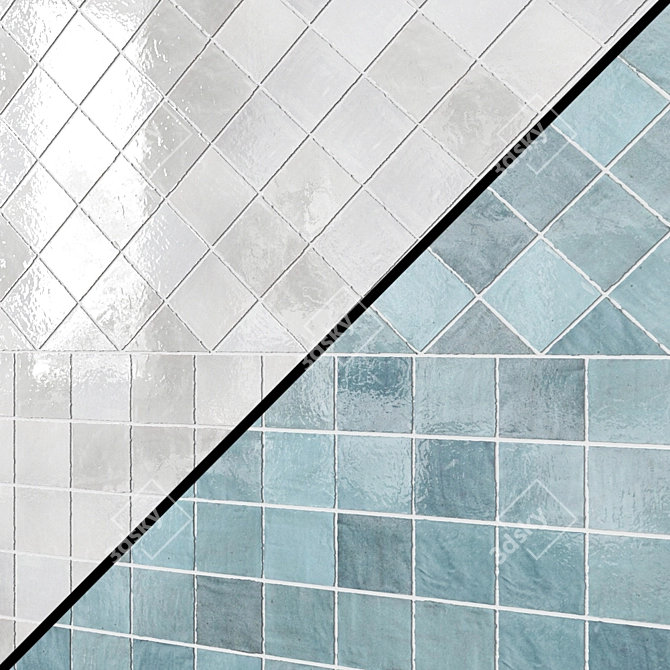 Portmore Glazed Ceramic Tiles - Versatile and Stylish 3D model image 2