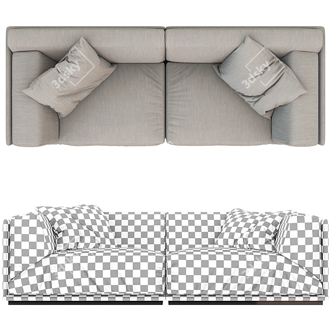 Max 2012 Sofa: 245x95x80 3D model image 2