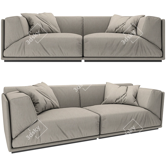 Max 2012 Sofa: 245x95x80 3D model image 3