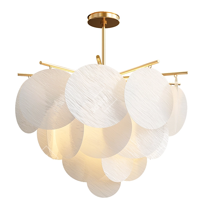 Luxury Chandelier Collection: Capiz, Nimbus, Shade & Glass Leaf 3D model image 3