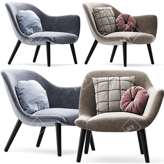 Elegant and Comfortable: Poliform Mad Armchair 3D model image 2