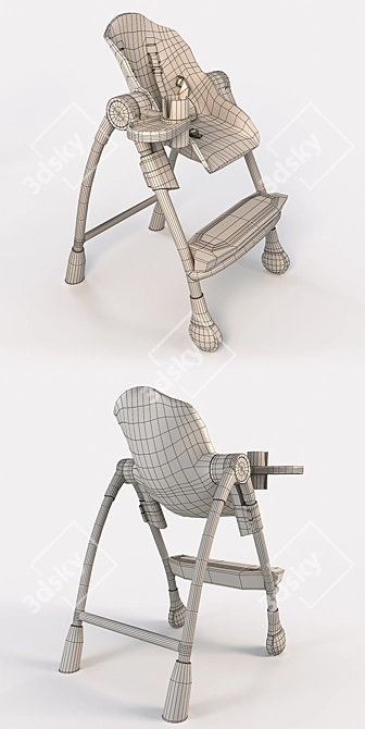 Transforming High Chair: Oribel Cocoon 3D model image 16