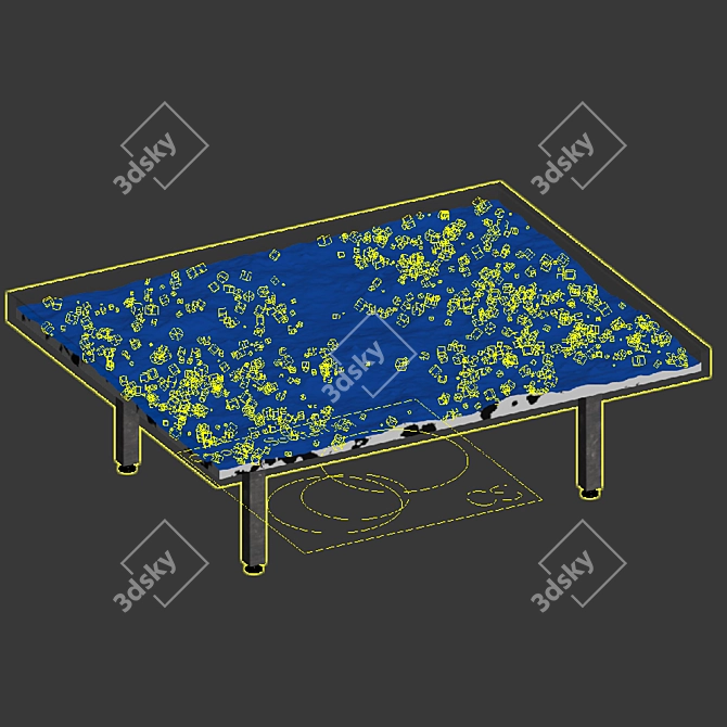 Yves Klein Blue Coffee Table 3D model image 5