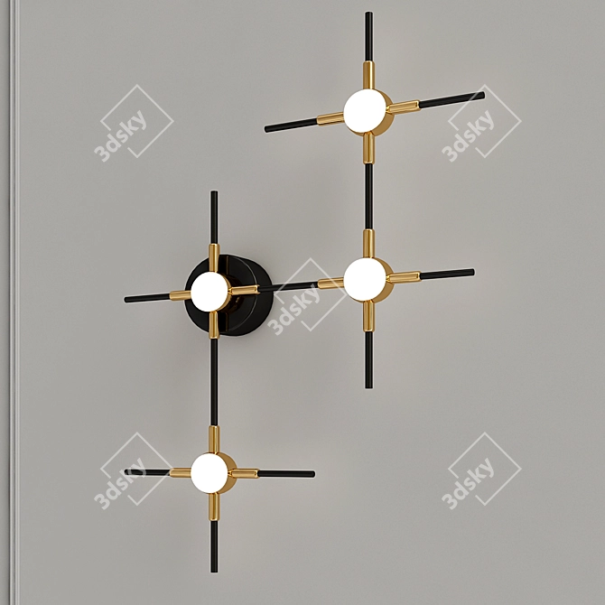 Elegant Odeon Light Fixture 3D model image 2