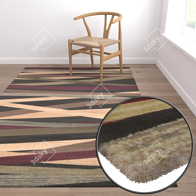 Luxury Carpet Set: High-Quality Textures for Stylish Interiors 3D model image 5