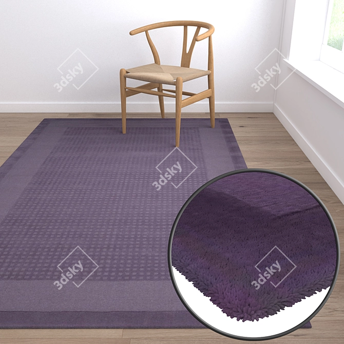 Luxury Rug Set: High-Quality Textures 3D model image 5