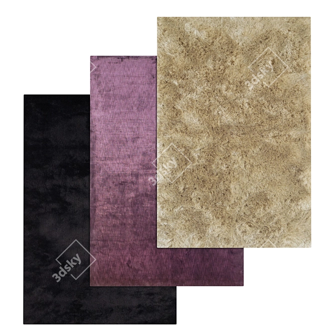 Luxury Carpets Set for Stunning Interiors 3D model image 1