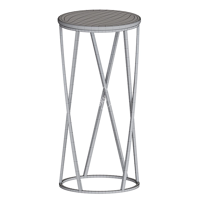 Marble Top Side Table 3D model image 2