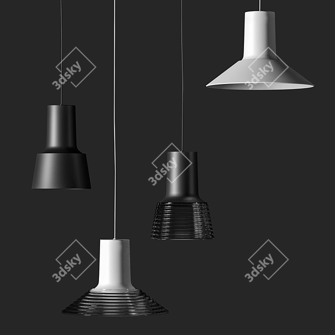 Modern Pendant Lamp: Zero COMPOSE 3D model image 1