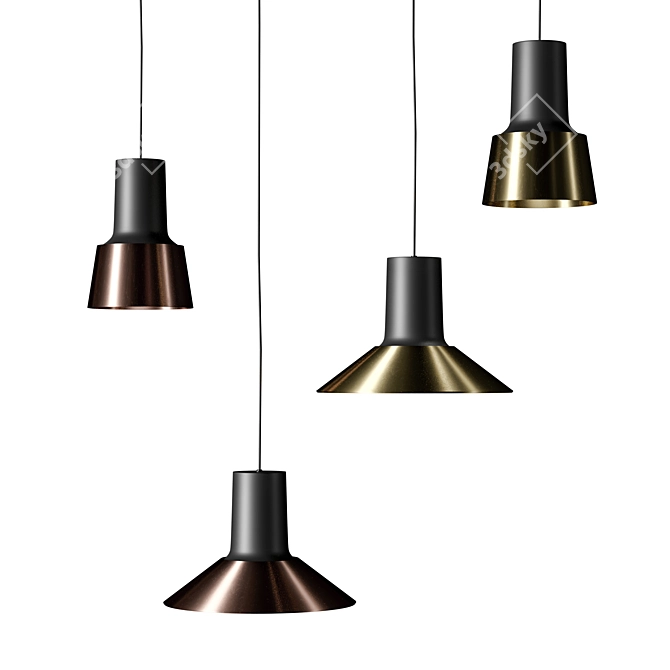 Modern Pendant Lamp: Zero COMPOSE 3D model image 2