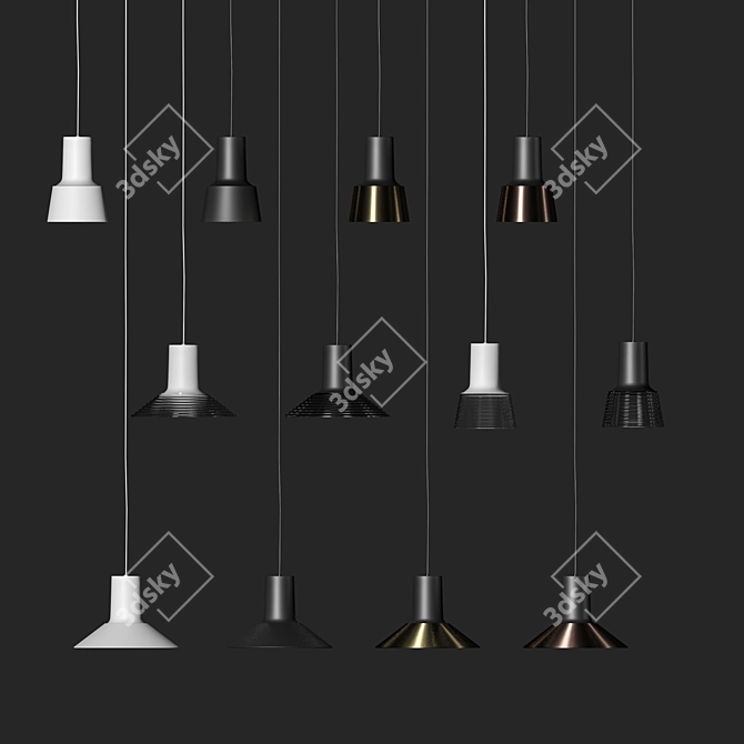 Modern Pendant Lamp: Zero COMPOSE 3D model image 3